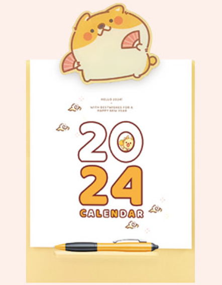 2024年亚克力台历定制-新年快乐